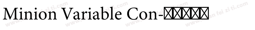 Minion Variable Con字体转换